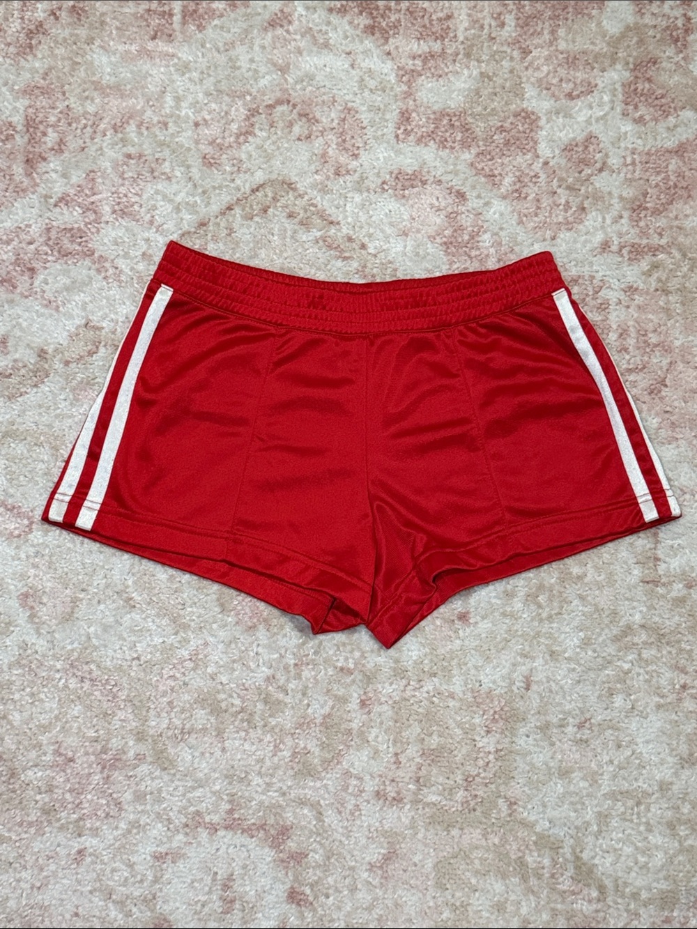 Self Esteem Athletic Shorts Sz S/M - Red with White Stripes